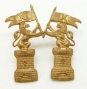 British Army Tyneside Scottish other ranks metal collar badges