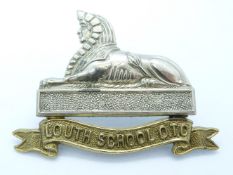 Louth School Officer Training Corps metal cap badge
