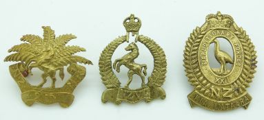 Three New Zealand Army WWI 14th Mounted Rifles, 17th New Zealand VC and a WWII 22nd Battalion