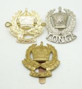 Three Tonga Regiment/Defence Force cap badges