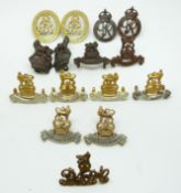 Fifteen British Army support arms metal collar badges for the Pay Corps, Accountants and National