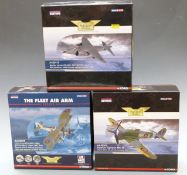 Three Corgi The Aviation Archive 1:72 scale limited edition diecast model aeroplanes Hawker