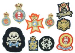 Ten British Army Cavalry 16th Lancers, 13th/18th Hussars, 15/19th Hussars Light Dragoons etc bullion