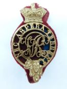 British Army Royal Military College officer cadet's Victorian cap badge