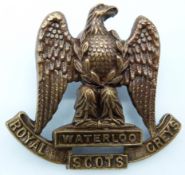 British Army 2nd Dragoons (Royal Scots Greys) officer's bronze cap badge
