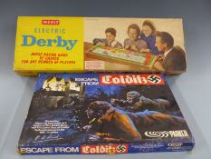 Merit Electric Derby Horse Racing Game and Parker Escape from Colditz, both in original boxes