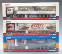 Three Corgi Hauliers of Renown 1:50 scale limited edition diecast model vehicles Woody's Express