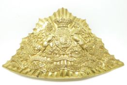 British Army 16th Lancers other ranks helmet plate pre Boer War example