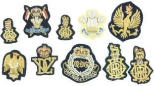 Ten British Army Cavalry, 9th/12th Lancers, 5th Dragoon Guards, Queens Royal Irish Hussars etc