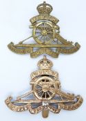 Two British Army Royal Artillery Fifth London Brigade together with a Militia Artillery metal