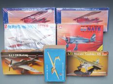 Fourteen plastic model kits including Hobby Craft, Heller and Mania Hobby, all in original boxes/