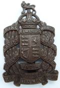 British Army King Edward's Horse officer's bronze cap badge