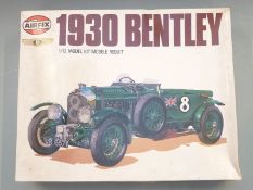 Airfix 1:12 scale 1930 Bentley Series 20 model kit, in original box.