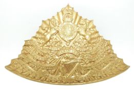 British Army 5th Royal Irish Lancers other ranks helmet plate including battle honours for South