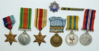 WWII and later medal group of six awarded to 22350528 Pte G P Christmas, comprising 1939/1945