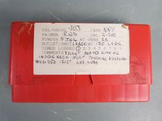 Ten .303 rifle cartridges in plastic ammunition case. PLEASE NOTE THAT A VALID RELEVANT FIREARMS/