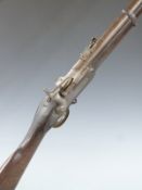 H Dickinson 3-band percussion hammer action Snider rifle with crown engraved to the named lock,