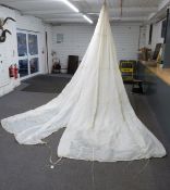 White silk parachute, dated 1960