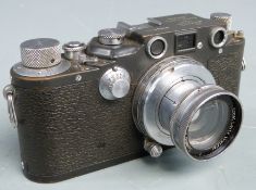 WWII German military, Luftwaffe or similar Leica IIIc 35mm rangefinder camera with grey painted