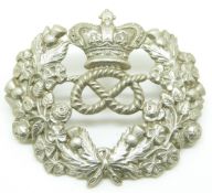British Army South Staffordshire Regiment Victorian pouch badge in white metal