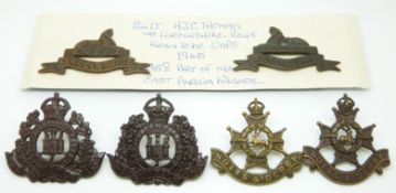 Six British Army Suffolk Regiment, Notts & Derby Regiment and Linconshire Regiment officer's service