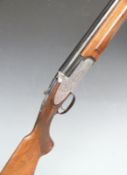 Rizzini 12 bore over and under ejector shotgun with engraved locks, underside, top plate, thumb