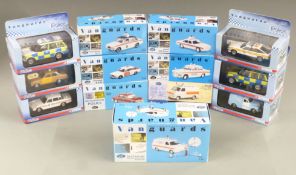 Thirteen Corgi and Lledo Vanguards diecast model police vehicles and vehicle sets, most limited