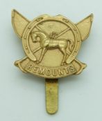 British Army, Army Remounts Service metal cap badge