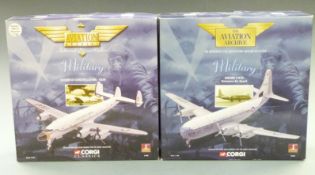Two Corgi The Aviation Archive Military 1:144 scale diecast model aeroplanes Boeing C-97G 48103