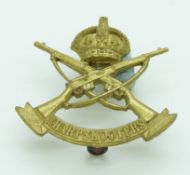 British Army Sharpshooters Yeomanry metal cap badge