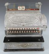 Chrome ornate 19th or early 20th century National Cash Register Co, Dayton Ohio shop till, with