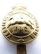 British Army 5th Dragoon Guards WWI all brass issue cap badge