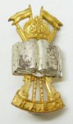 British Army Royal Education Corps officer's cap badge, stamped J.R.Gaunt