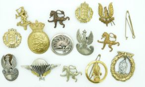 Fourteen Foreign Military badges including French Foreign Legion, Belgian SAS, Dutch WWII Forces,