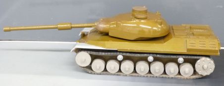 A scratch built model of a Leopard tank, 98cm long