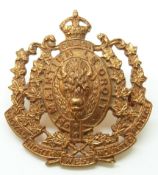 Canada Royal Canadian Mounted Police metal hat badge stamped, Gaunt of London