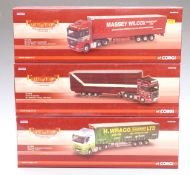 Three Corgi Hauliers of Renown 1:50 scale limited edition diecast model lorries Massey Wilcox