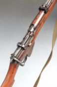Short Magazine Lee Enfield SMLE Mk III .303 bolt-action rifle stamped at the wrist 'G.R.I Ishapore