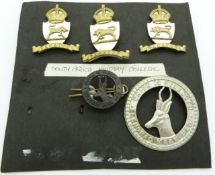 Five South Africa Military College metal badges