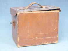 Auto Graflex reflex camera with Ross 6½ inch Xpres 1:4.5 lens, in leather carry case with film