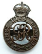 British Army First Life Guards officer's metal cap badge