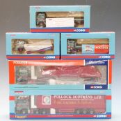 Five Corgi 1:50 scale limited edition diecast model Pollock lorries Hauliers of Renown CC13809, 70th