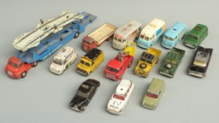 Fifteen Corgi diecast model commercial vehicles including Car Transporter, AA Road Service van,
