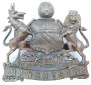 British Army Manchester Regiment officer's bronze cap badge