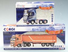 Two Corgi Hauliers of Renown 1:50 scale limited edition diecast model lorries M Way & Son Devon