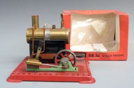 Mamod SE.1a live steam stationary engine, in original box.