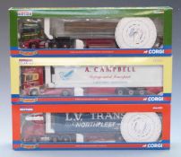 Three Corgi Hauliers of Renown 1:50 scale limited edition diecast model vehicles A L Campbell