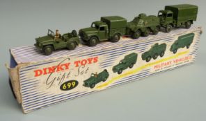 Dinky Toys Military Vehicles (I) Gift Set 699, comprising Austin Champ 674, 1-Ton Cargo Truck 641,