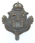 Dublin University Officer Training Corps metal cap badge