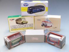 Six Corgi diecast model buses and bus sets including three Original Omnibus Company (OOC),